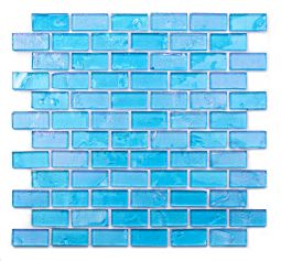 Aqua Blue (V1) - 1 x 2 Tiles by Sq. Ft.